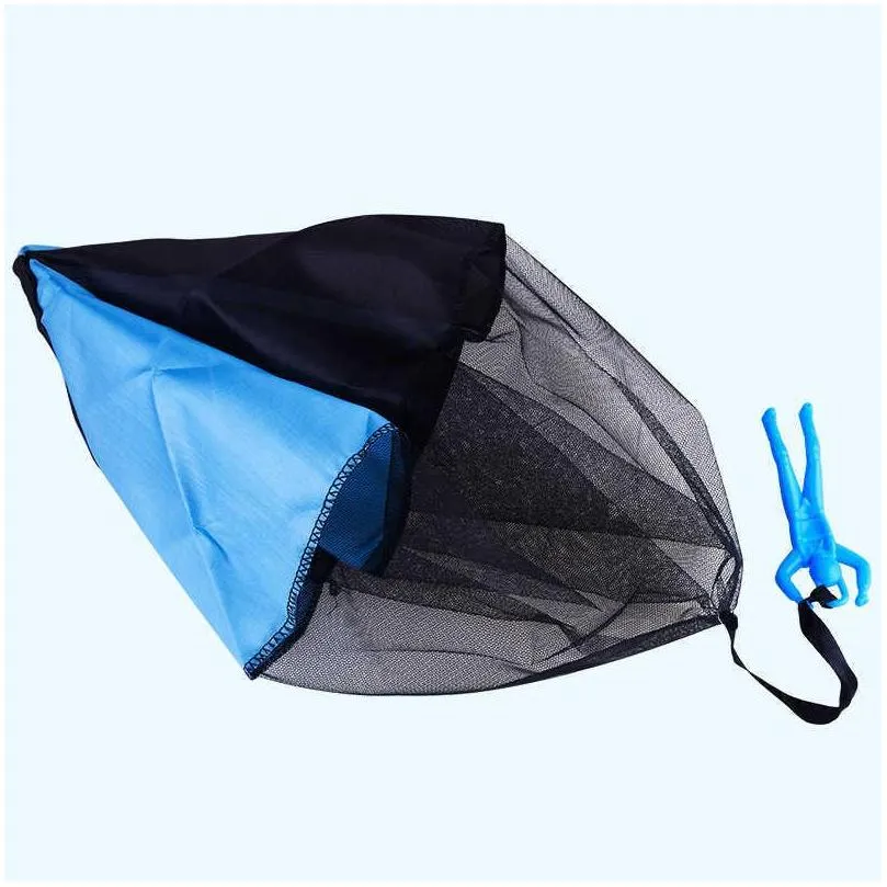 fidget toys hand throwing parachute kids outdoor funny toy game play for children fly parachute sport with mini soldierhy