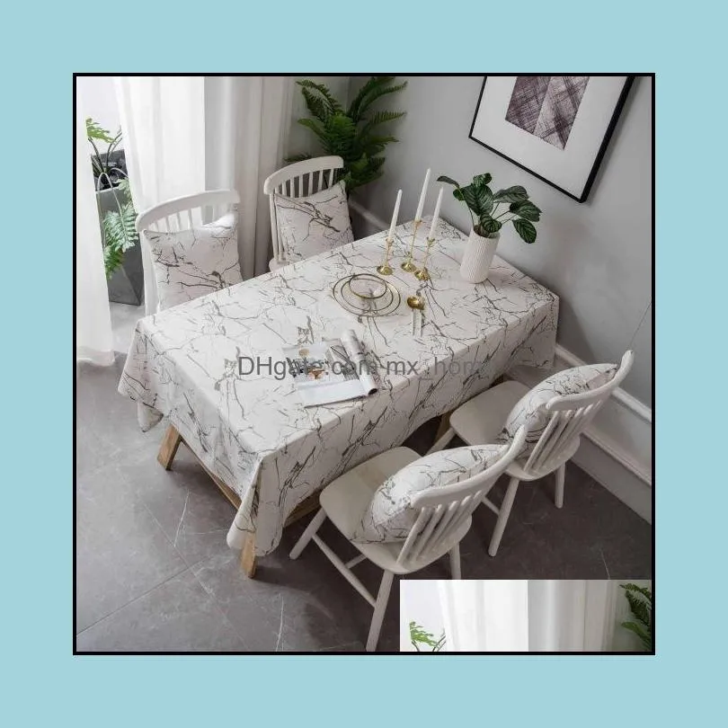 table cloth withme tablecloth black white marble decoration linen tablecloths household covers dustproof washable