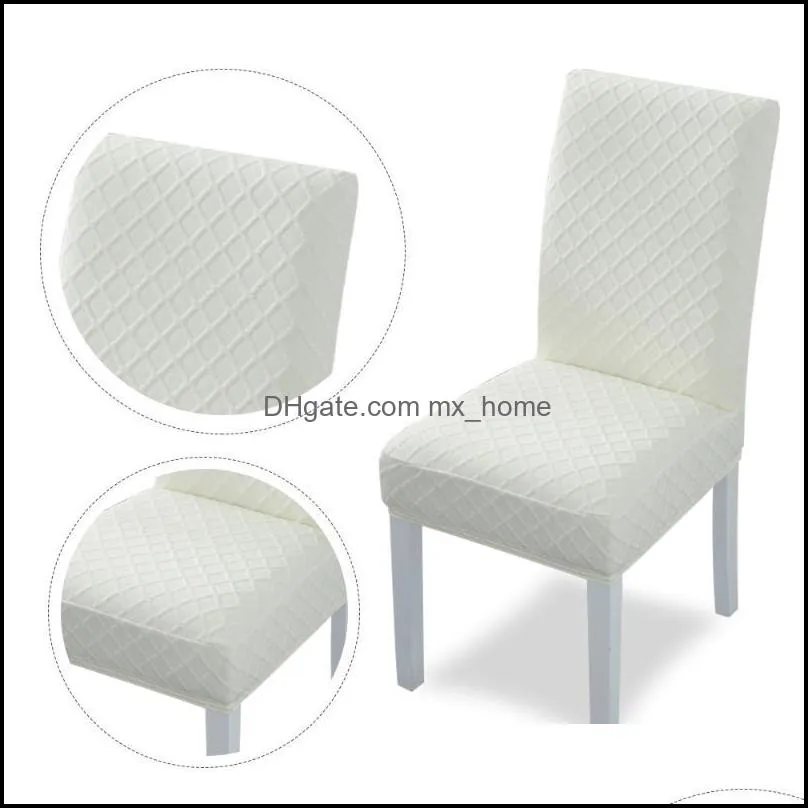 doublelayer fabric elastic chair cover for kitchen/wedding stretch chair covers spandex dining room cover with back