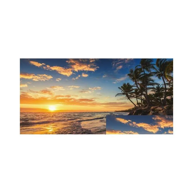 modern sea wave beach sunset canvas painting nature seascape posters and prints wall art pictures for living room decoration