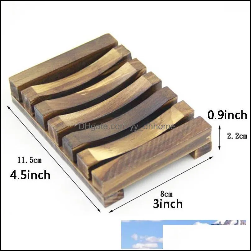 wood soap dish soap box soap rack wooden charcoal soaps holder tray bathroom shower storage support plate stand customizable vt0311