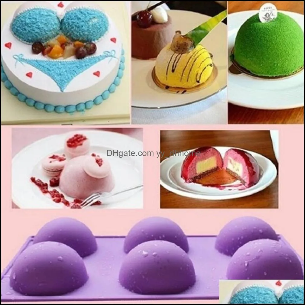  6 even the domed diy silicone cake mold soap mold jelly pudding silicone chocolate molds 1pc