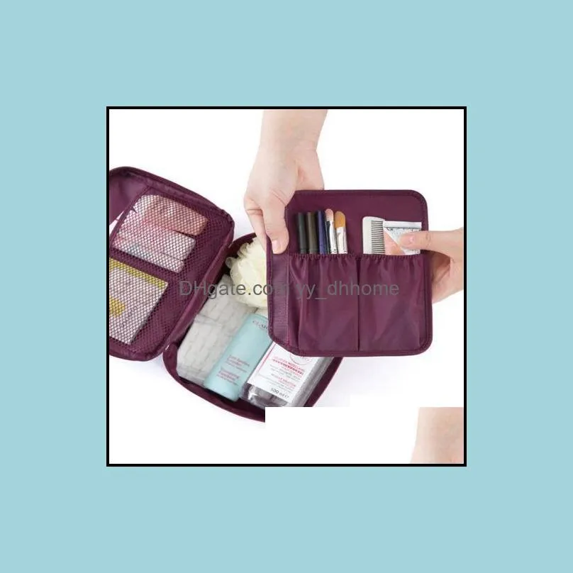 cosmetic storage makeup bag folding hanging toiletry wash organizer pouch