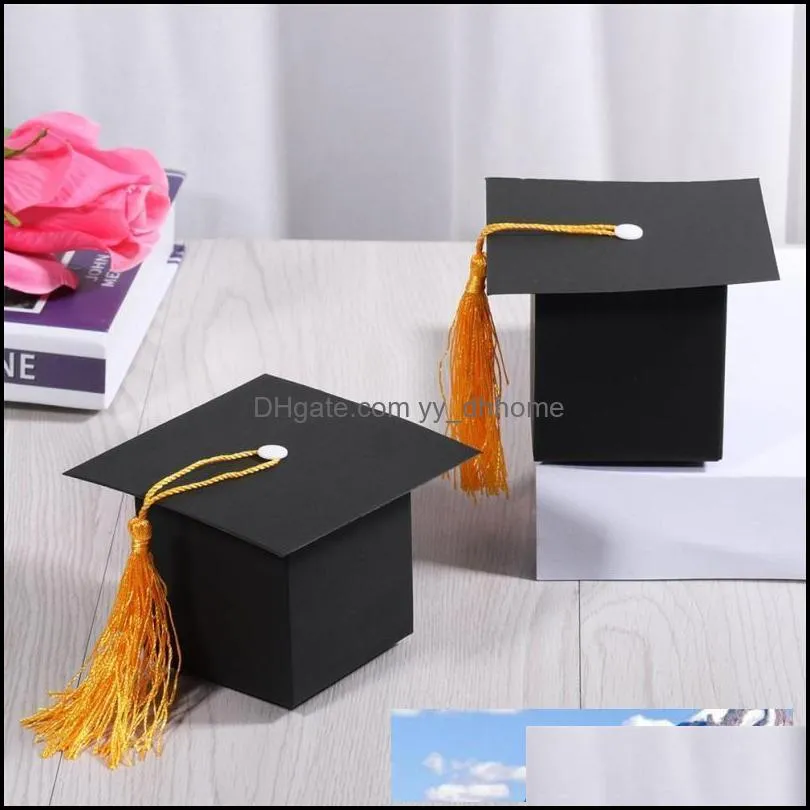 24pcs graduation cap shaped gift box candy sugar chocolate box party favor party decorationsupplies children gift