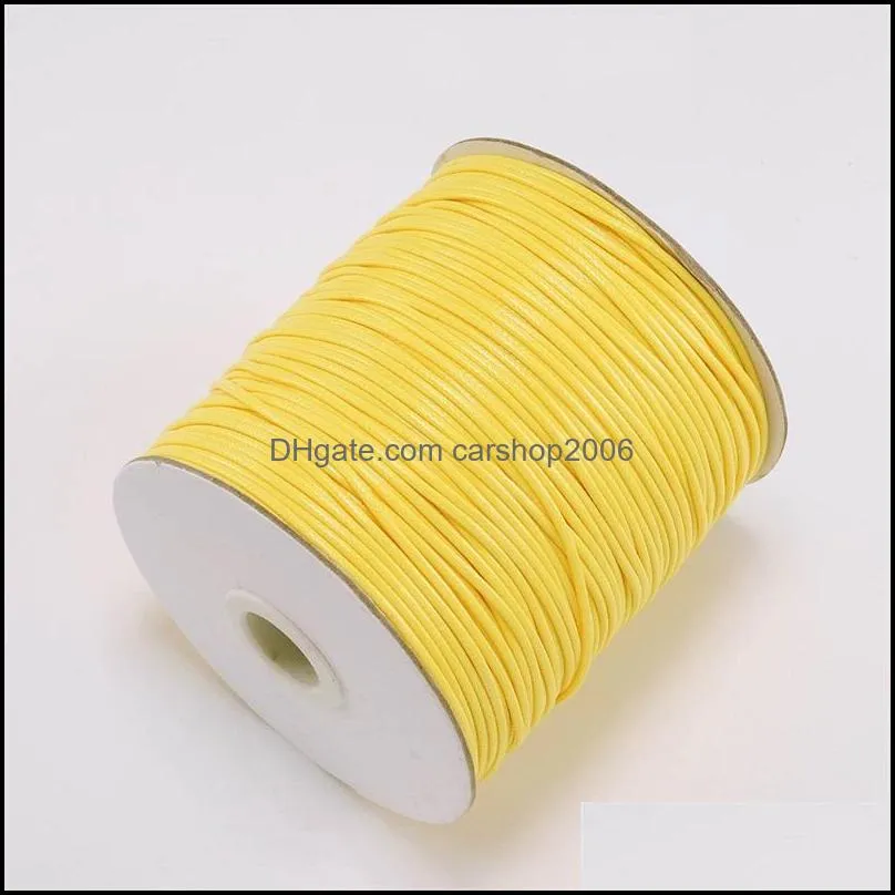 10m/lot 22 color leather line waxed cord cotton thread string strap necklace rope for jewelry making diy bracelet supplies 803 t2