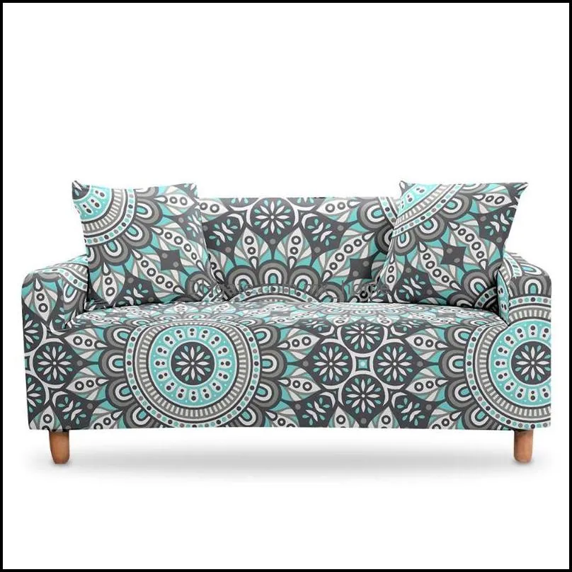 mandala bohemian sofa cover sectional slipcover cover 2/3 seater couch elastic stretch armchair for living room