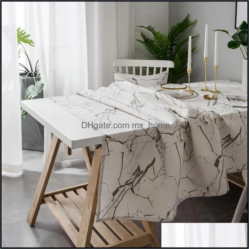 table cloth withme tablecloth black white marble decoration linen tablecloths household covers dustproof washable