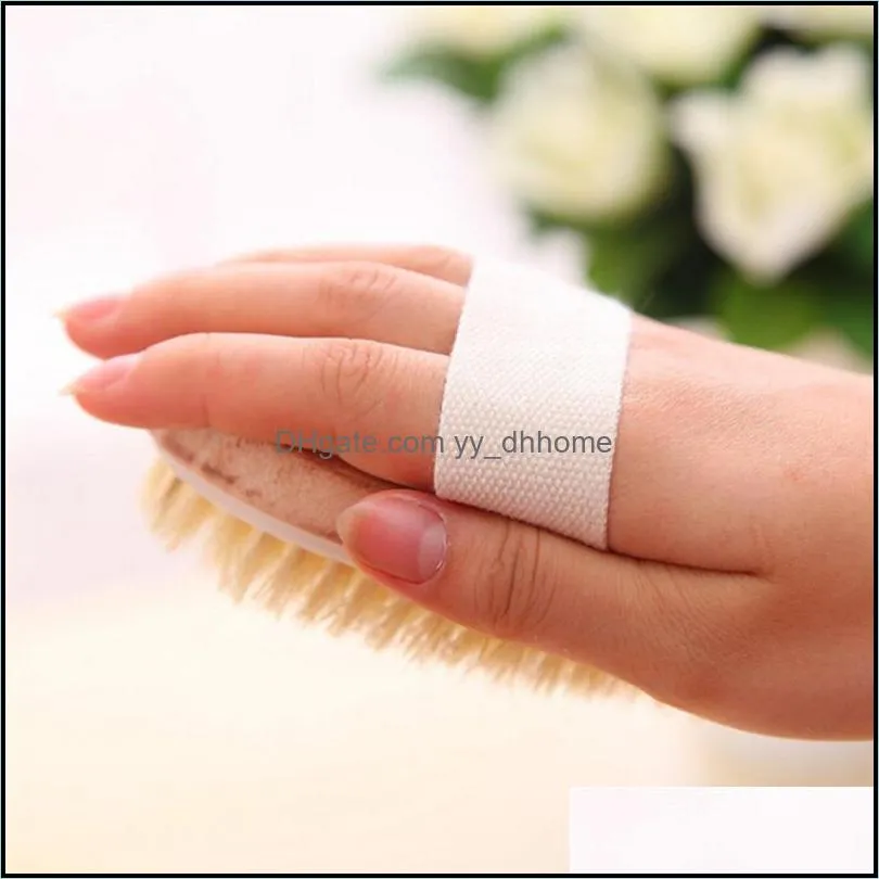 wholesale body natural dry skin exfoliation brush massager bath shower scrubber long wood handle unload style scraper drop 