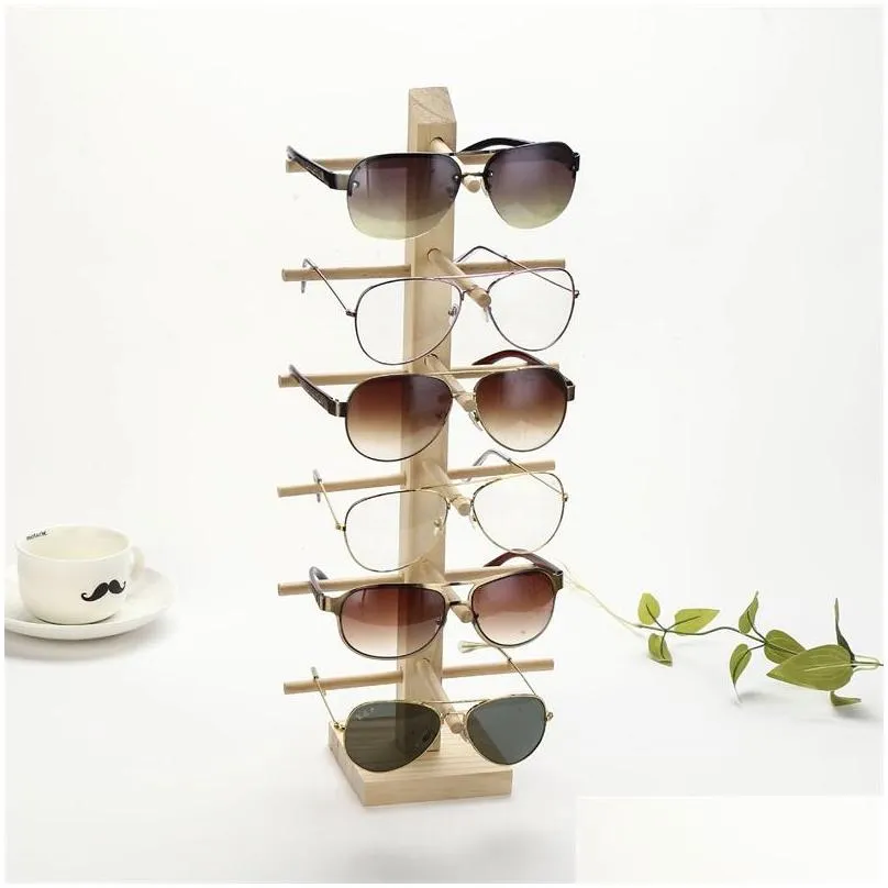 multi layers wood sunglass display rack shelf eyeglasses show stand jewelry holder for multi pairs glasses showcase dropshipping 57 w2