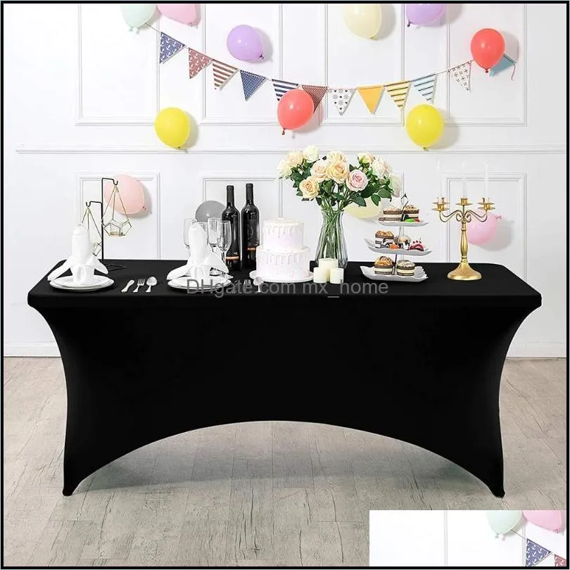 table cloth 2pc elastic stretchable cover rectangular tablecloth high quality protector for home party holiday