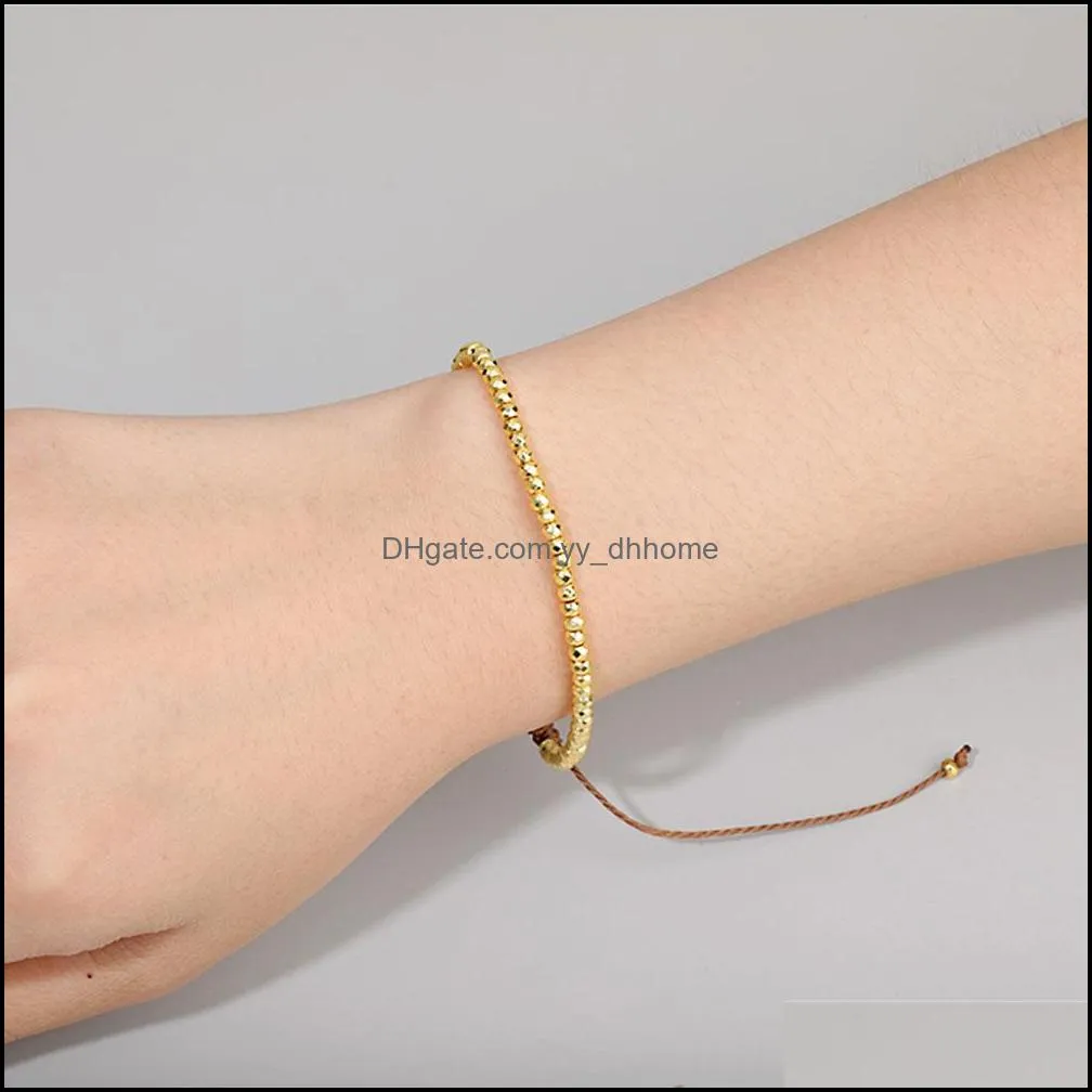 hematite beaded braided bracelet strands 2021 adjustable black rope chain health care bracelets for women yoga jewelry gifts