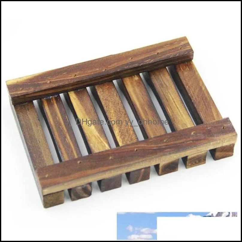 wood soap dish soap box soap rack wooden charcoal soaps holder tray bathroom shower storage support plate stand customizable vt0311