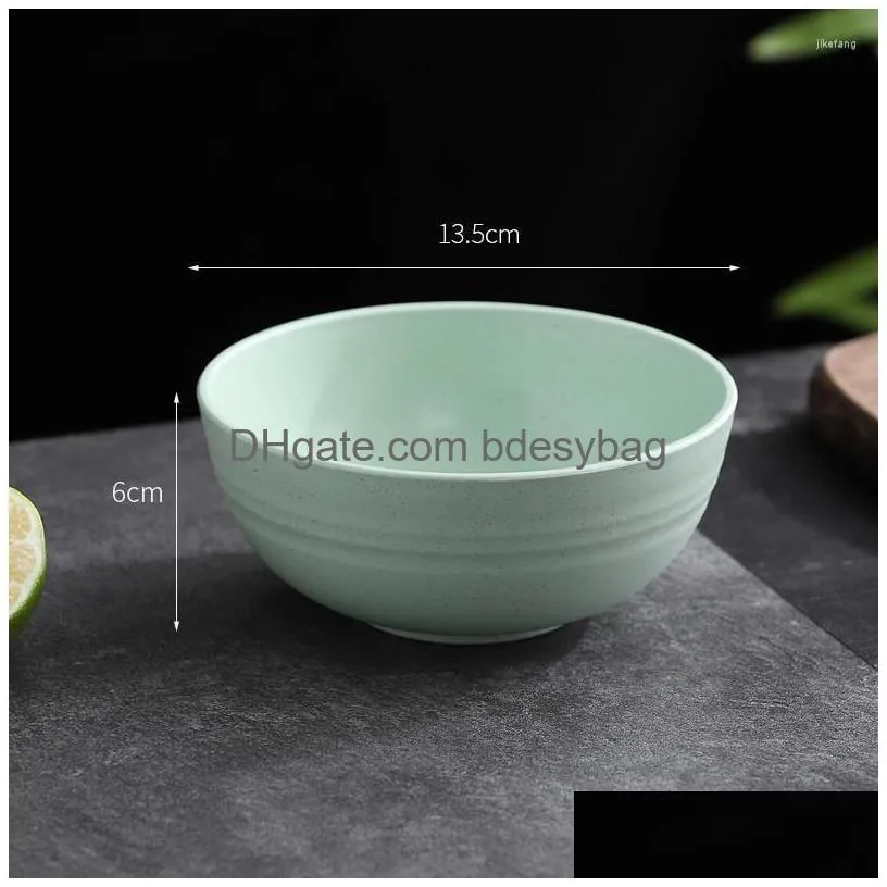 bowls 1215cm wheat straw salad unbreakable mixing reusable dishwasher microwave safe home dinnerware