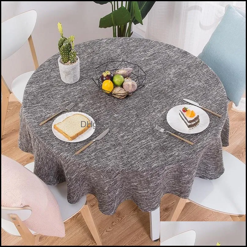 cotton linen table cloth round wedding party table cover nordic coffee tablecloths home kitchen decor