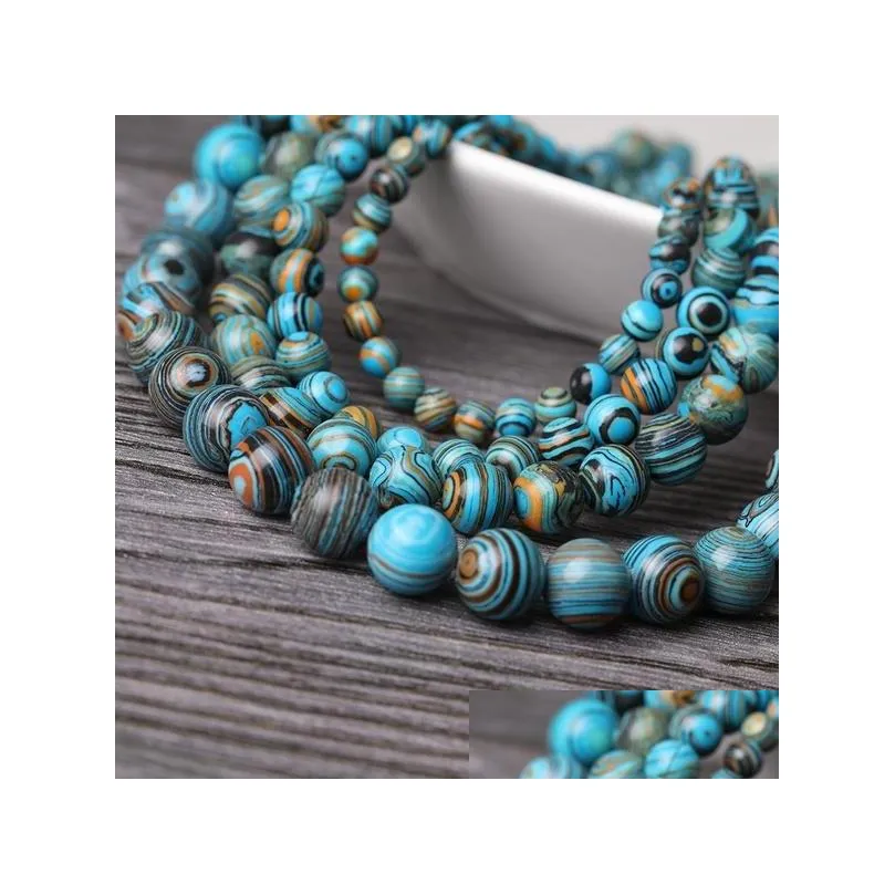 diy colored natural stone yoga healing round beads for jewelry making smooth loose beaded for bracelet/necklace