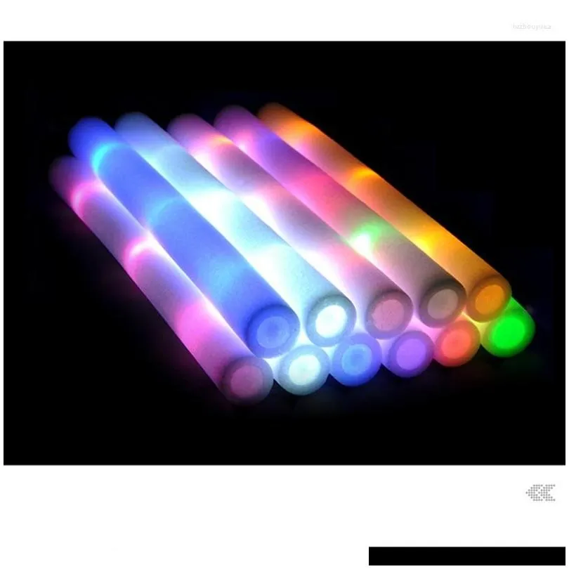 party decoration 12/15/30/60pcs cheer tube stick glow sticks dark light for bulk colorful wedding foam rgb led