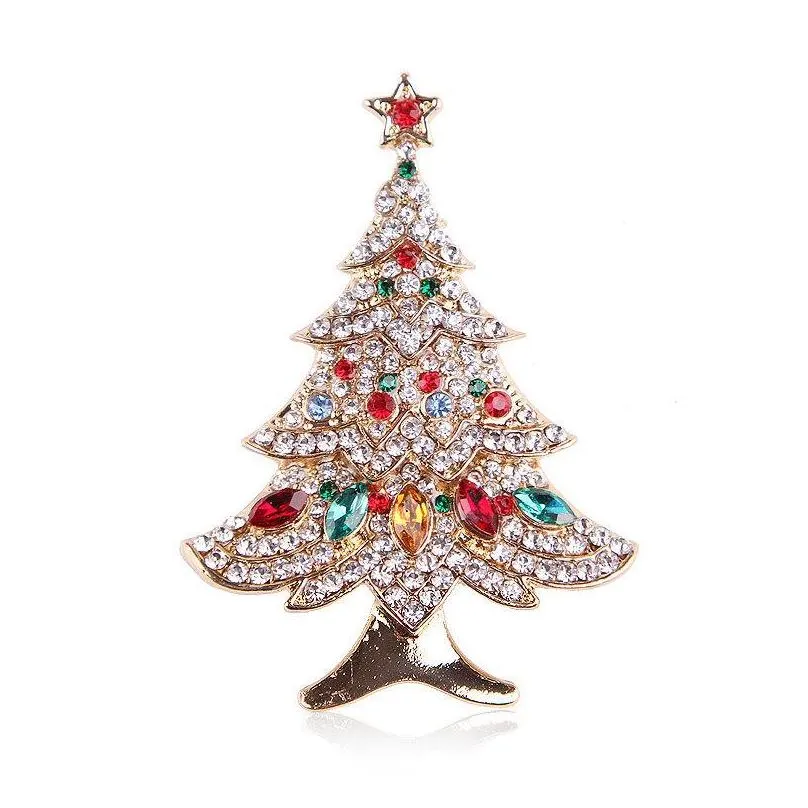 christmas brooches gifts for the winter tree animal brooches pins for women rhinestones christmas brooches