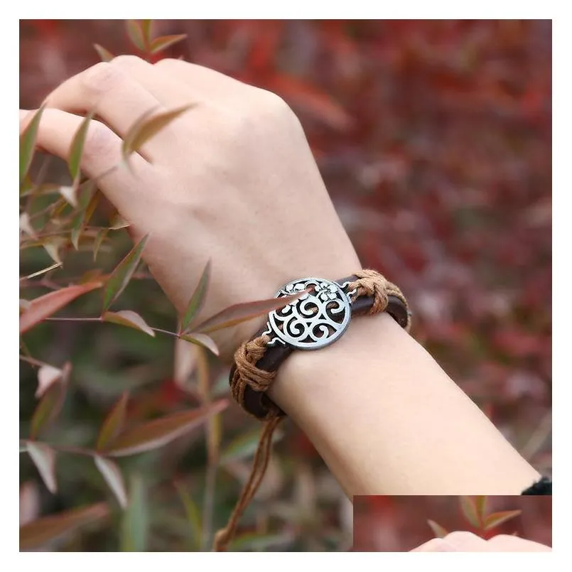charms bracelets cross charms leather bracelets bangles fashion bracelet for women men jewelry leather bracelet