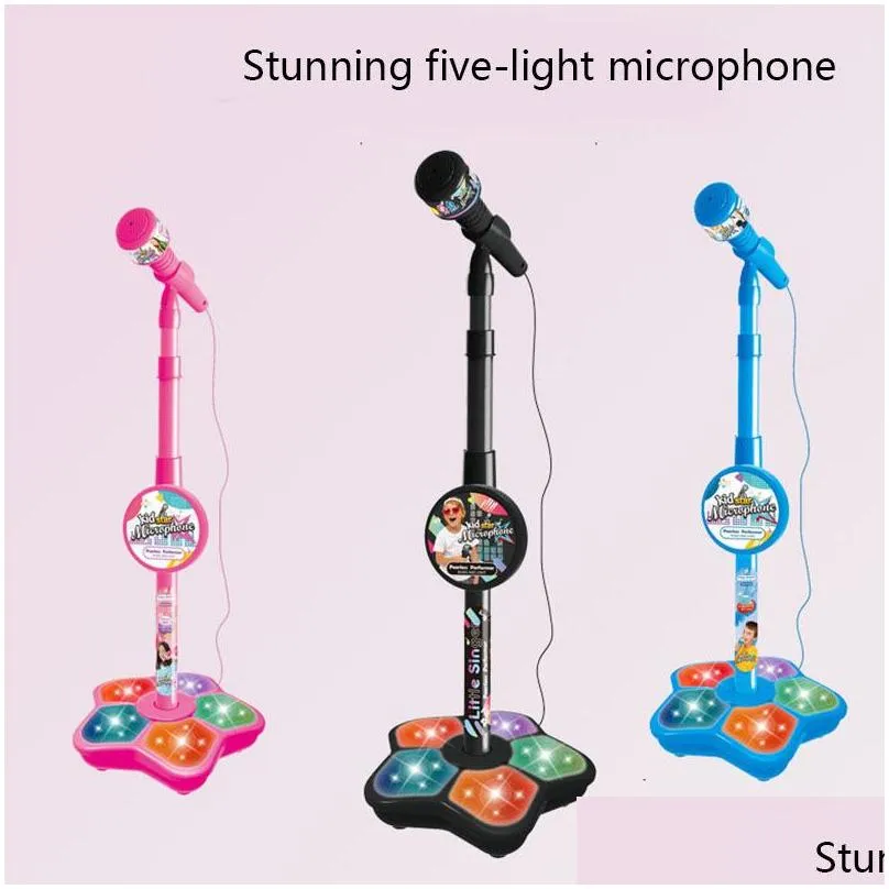 children karaoke song machine microphone stand lights toy braintraining toy for children educational toys birthday gift 220706