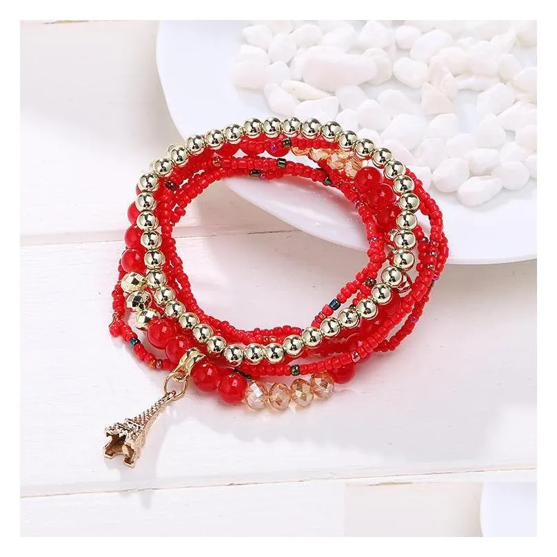 charms bracelets mix multilayer beads jewllery bead bracelets