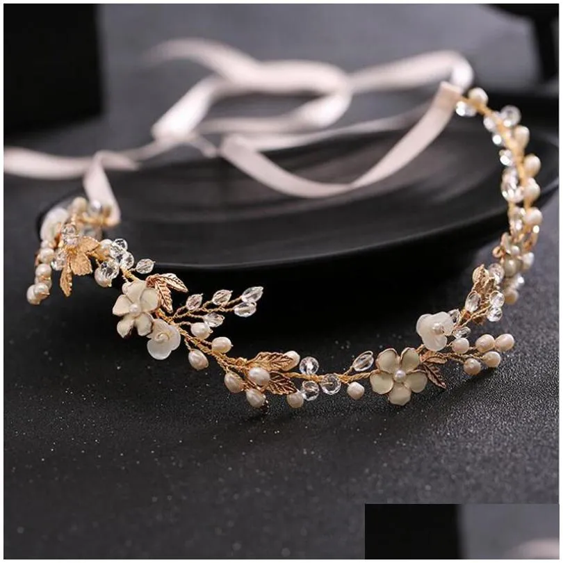 hair clips barrettes silver color wedding accessories bridal vine headband crystal pearl headpiece decoration