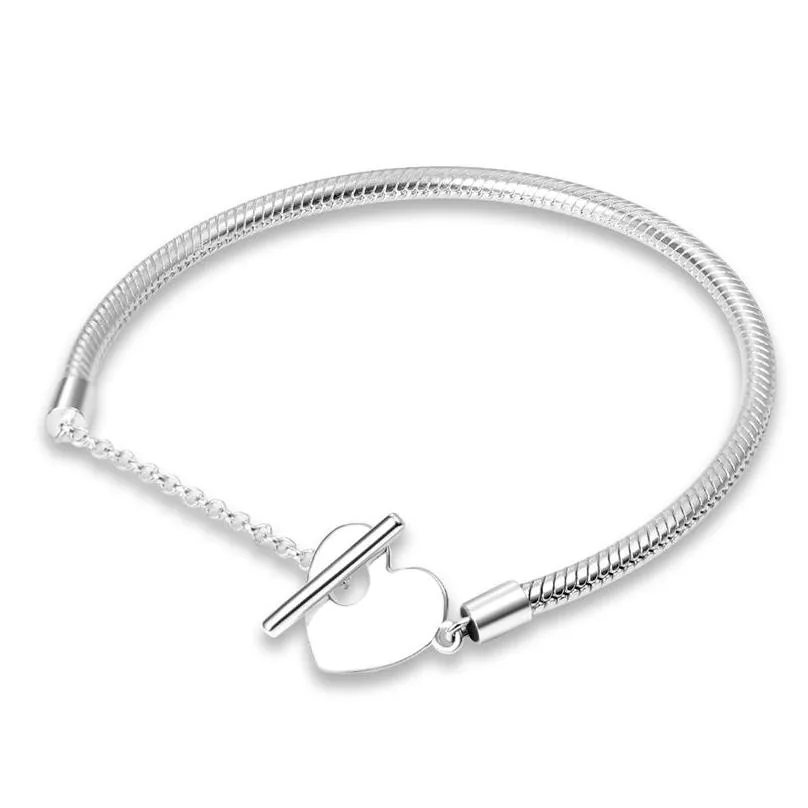 designer charm heart bracelets original fit  bracelet silver jewelry
