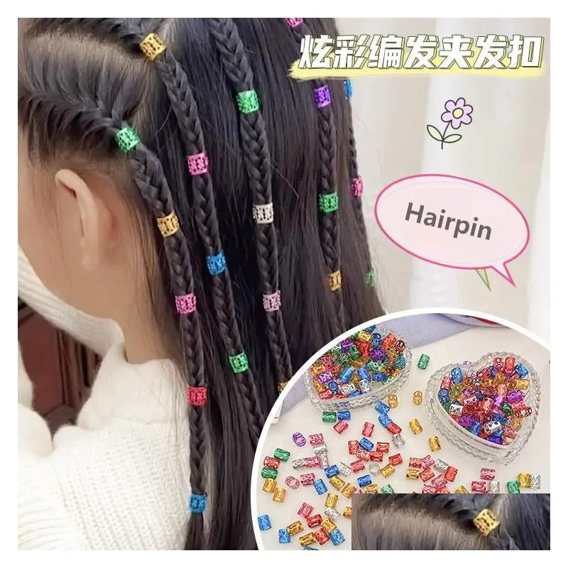 childrens dirty braid barrettes hairpin button hair ornament braid hairpins net red baby headdress braids artifact ring buckle