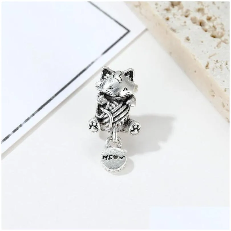  925 sterling silver cute silver star cat elephant mushroom bear pendant for original pandora charm bracelet ladies jewelry