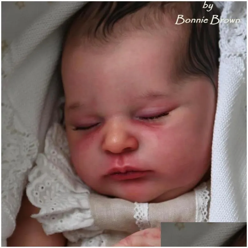 20.5 inches unfinished reborn doll kit laura limited edition with coa vinyl blank reborn baby kits 220608