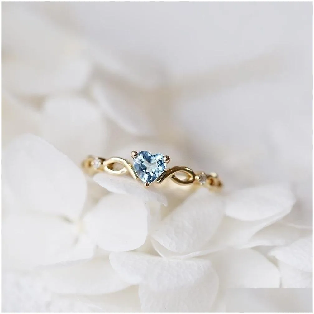 heart ring for women female cute finger rings romantic birthday gift for girlfriend fashion zircon stone jewelry