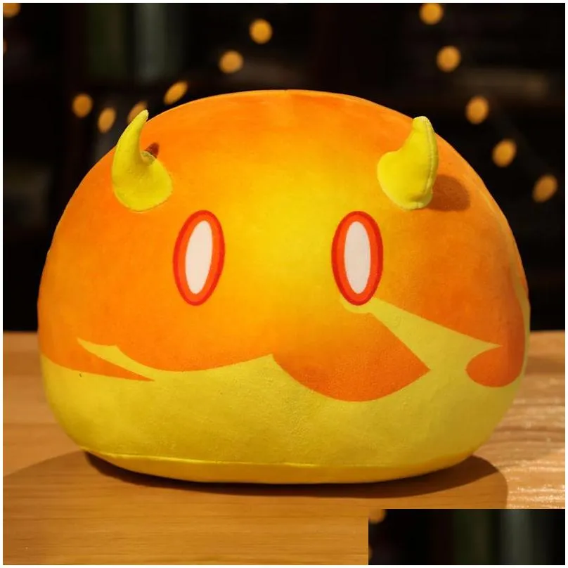 cute slime fluffy game genshin impact slime theme plush toy slime throw pillow keli dango toys birthday xmas gift kids toys 220517