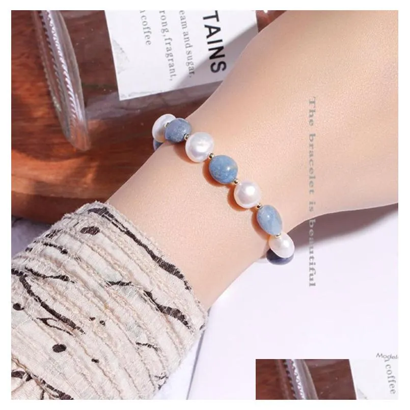 natural freshwater pearl gemstone healing beads bracelet women pink crystal amethyst temperament charm bracelets girl gifts