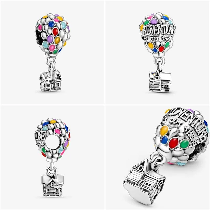 2021 summer s925 sterling silver beads up house balloons charms fit original pandora bracelets women diy jewelry