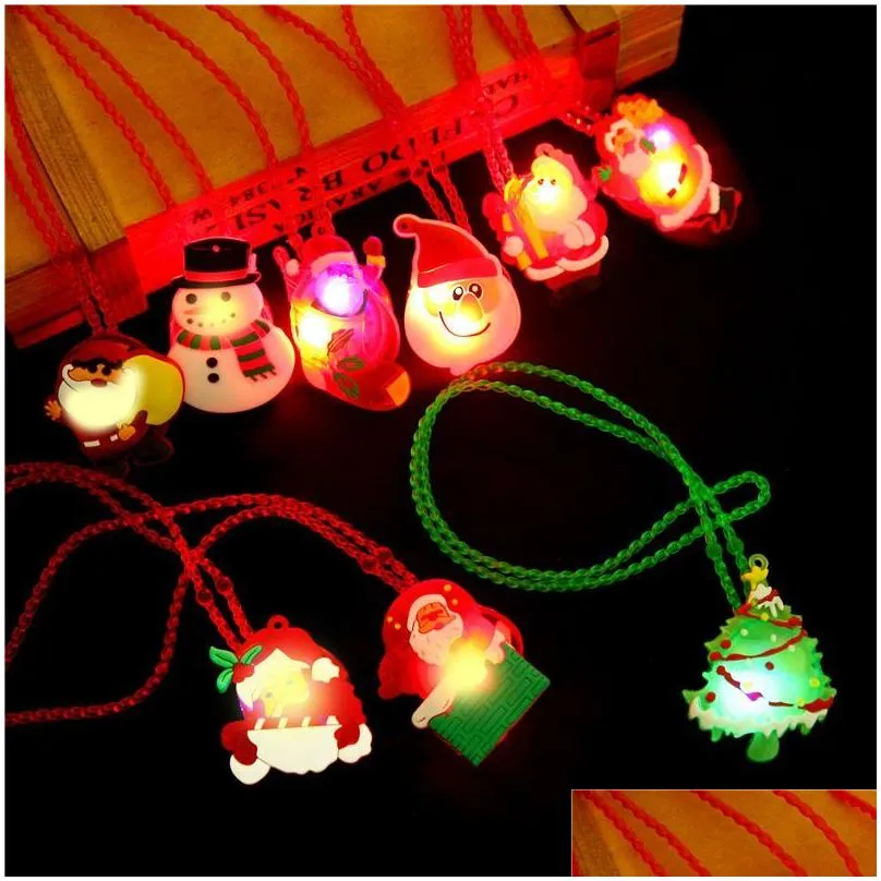  year christmas light up necklace decoration bracelets led children gift christmas toys for kids girls 2022