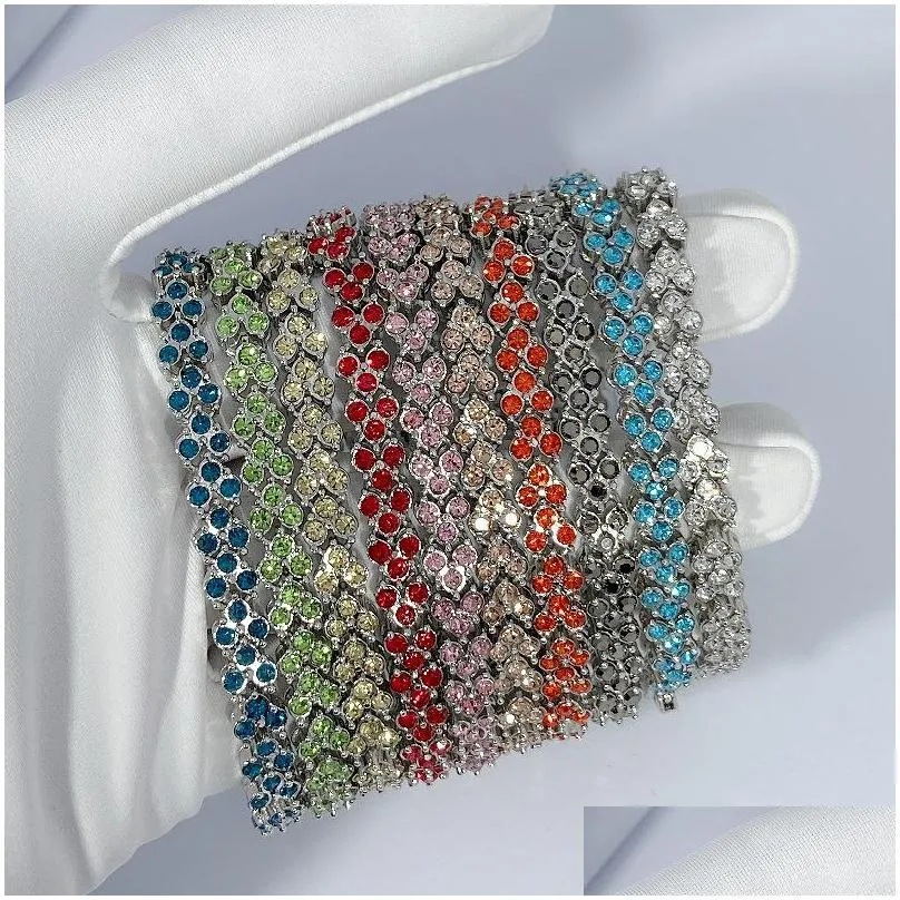fashion luxury inlaid colorful gemstone roman bracelet combined cubic zirconia colored diamond crystal zircon party allmatch bracelet