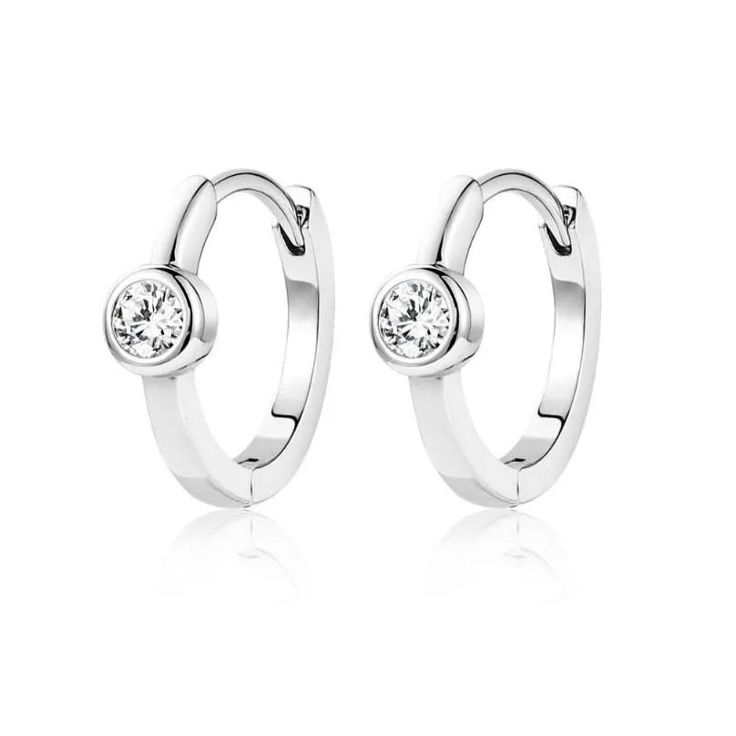 hoop earrings aide authentic dcolor 0.2 carat moissanite diamond classic ear ring 925 sterling silver womens pendientes plata