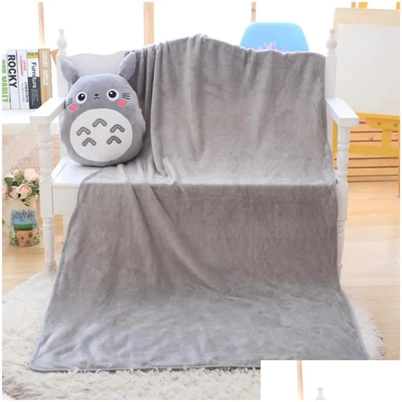 totoro plush pillow multifunction 3 in 1 throw pillow totoro hand warm pillow cushion baby kids blanket stuffed anime figure toy