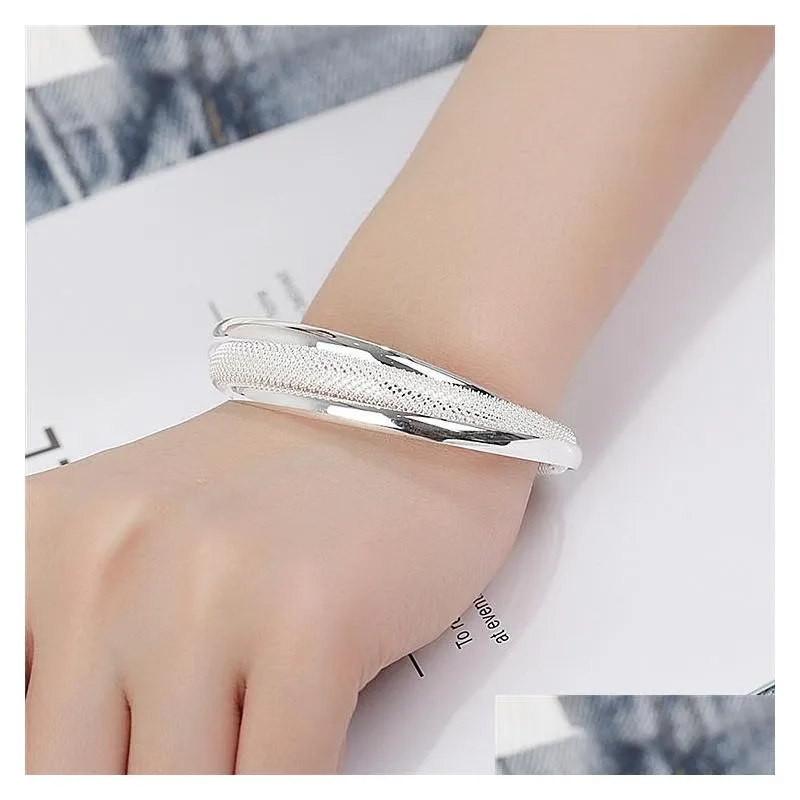 fashion exquisite silver plated double light bracelet womens gift jewelry gift atmosphere creative bracelet