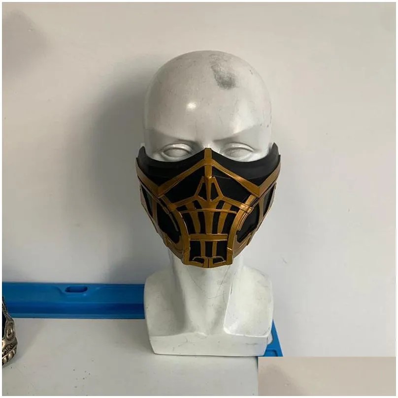 other event party supplies 2021 mortal kombat subzero scorpion cosplay masks pvc half face halloween role play costume props