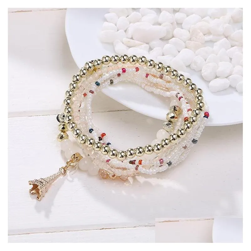 charms bracelets mix multilayer beads jewllery bead bracelets