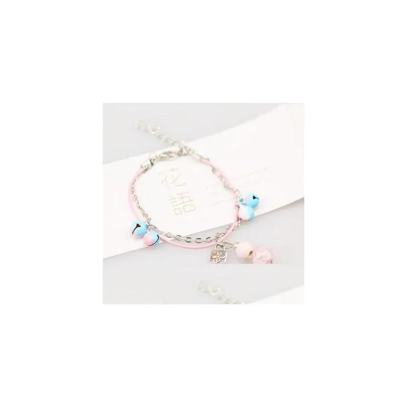 girlfriends bell bracelets korean version of sweet sen department of small ceramic bracelet simple small jewelry