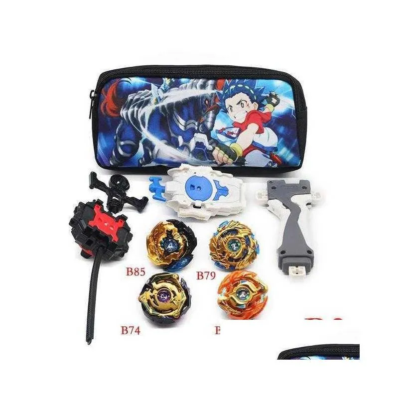  beyblades burst with super king beyblades launcher metal bayblade metal gyroscope grip launcher blayblad box toys kids boy x0528