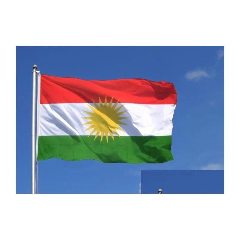 kurdistan flag 90x150cm kurdish national country flags 3x5 ft polyester fabric printed flag banners with high quality 9875164