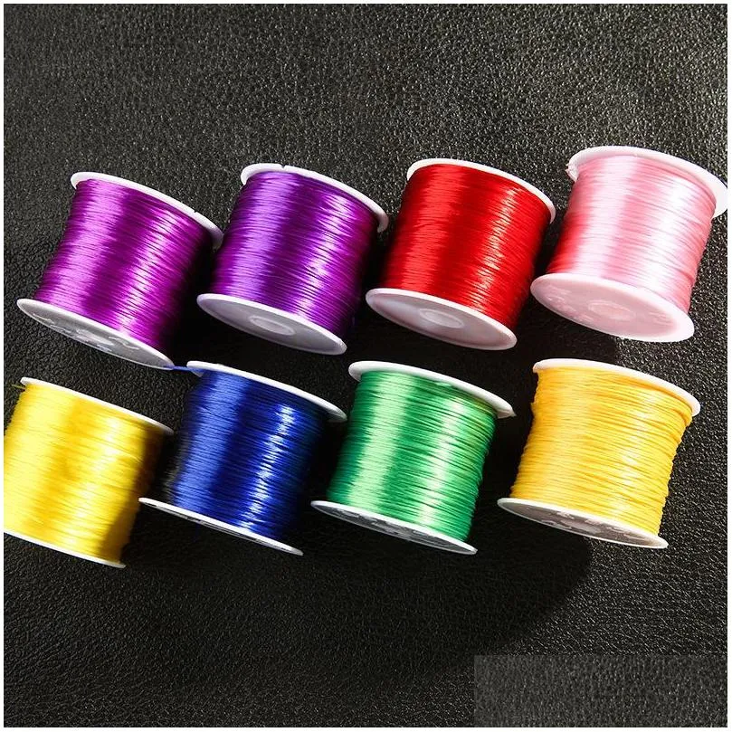 cord for jewelry making 60 meters strong mixed color crystal elastic rope string stretch line diy beaded thread necklace bracelet