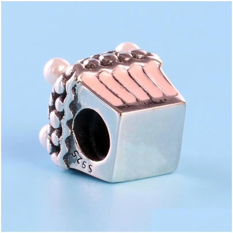 classical design 925 sterling silver small house charms original box for pandora bead charms for jewelry making accessories