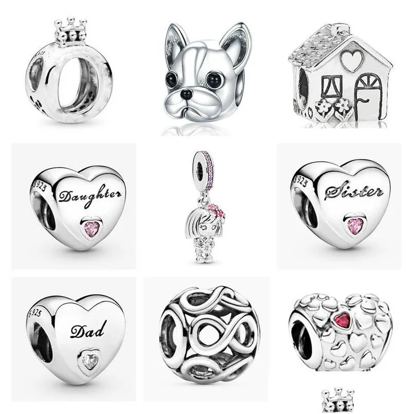  925 sterling silver charm crown pet dog house diy beads suitable for primitive  bracelet womens jewelry fashion