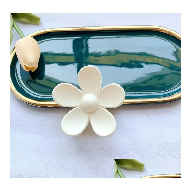 candy colors flower hair clips barrettes hair claws hairdressing tool for women