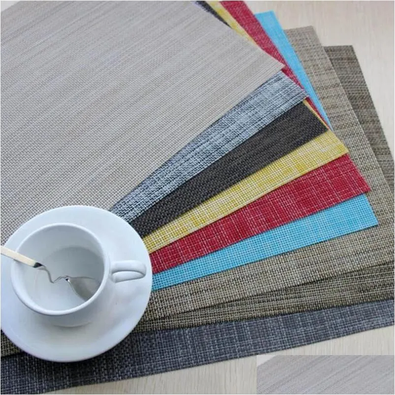 8 color placemats placemats for dining table heatresistant placemats stain resistant washable pvc table mats kitchen table mats