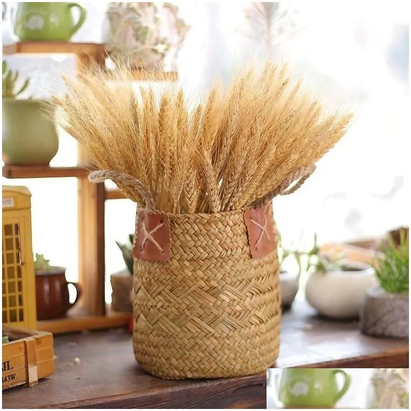 23cmwheat ear artificial flowers natural dried flowers for home decor table wedding decoration diy preserved flower bouquet