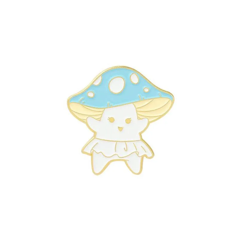 mushroom enamel badges brooch womens anime pins cute decorative on backpack cat concert lapel pins brooches